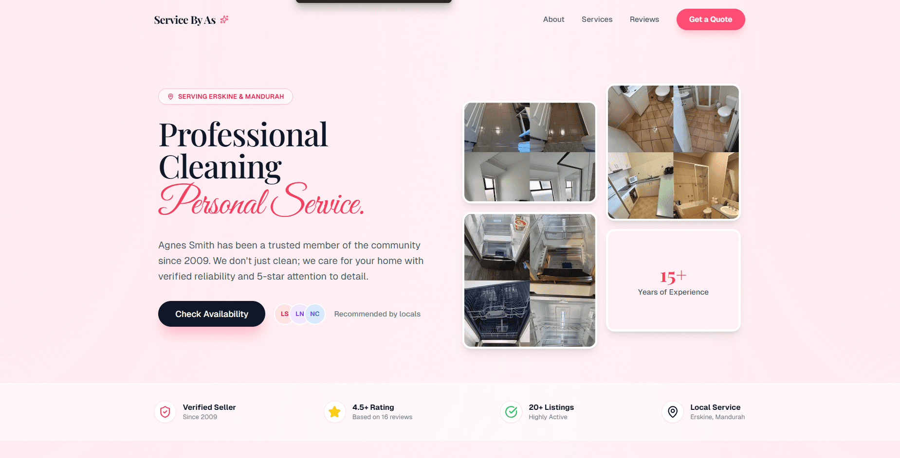 Mandurah Home Cleaning Desktop